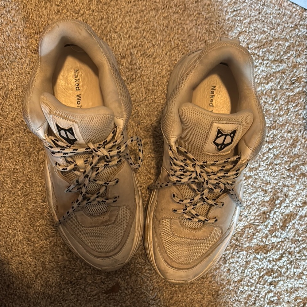 Naked Wolfe White Sneakers size 8 USED